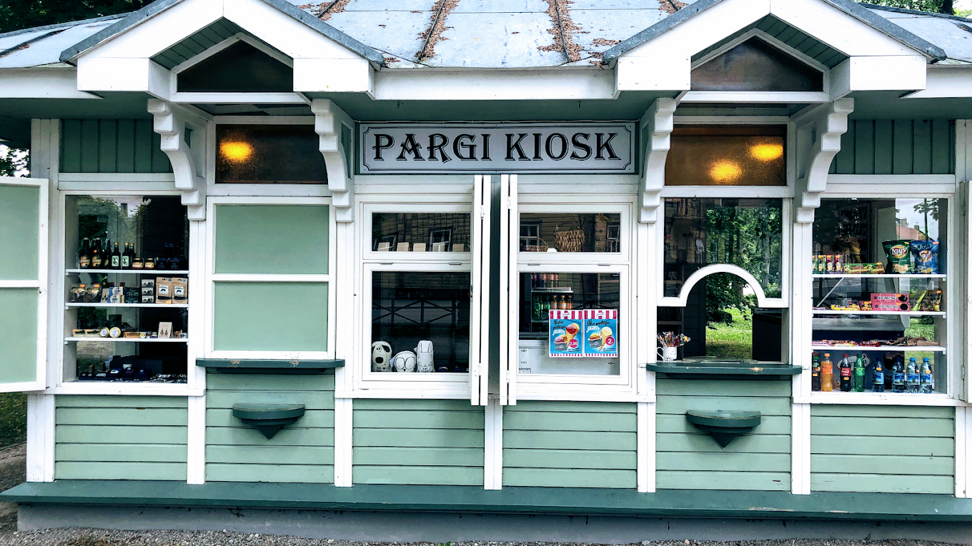 Pargi Kiosk ice cream stand in Kuressaare Castle Park, Saaremaa