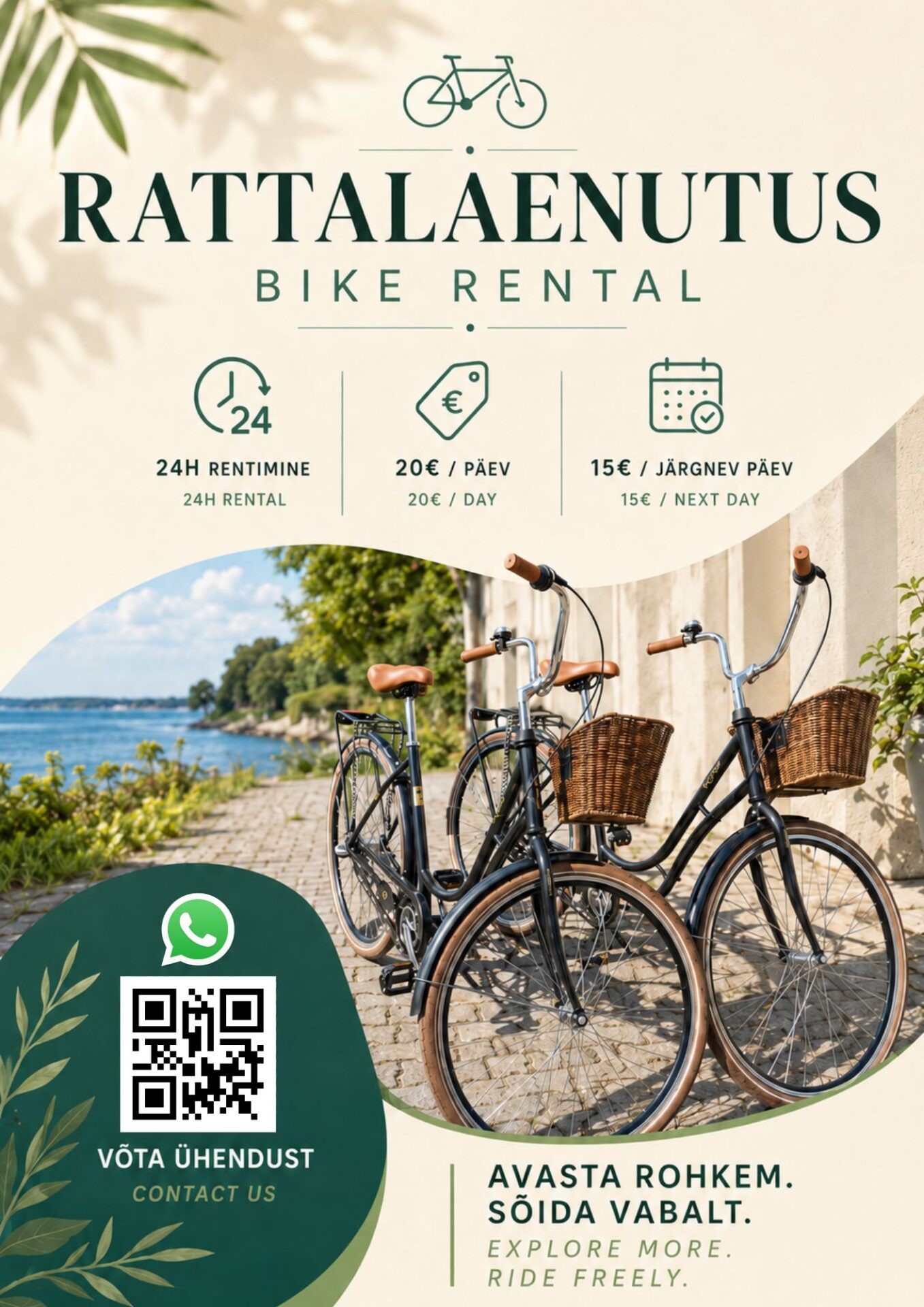 Polkupyörävuokraus Kuressaaressa – hinnat ja yhteystiedot